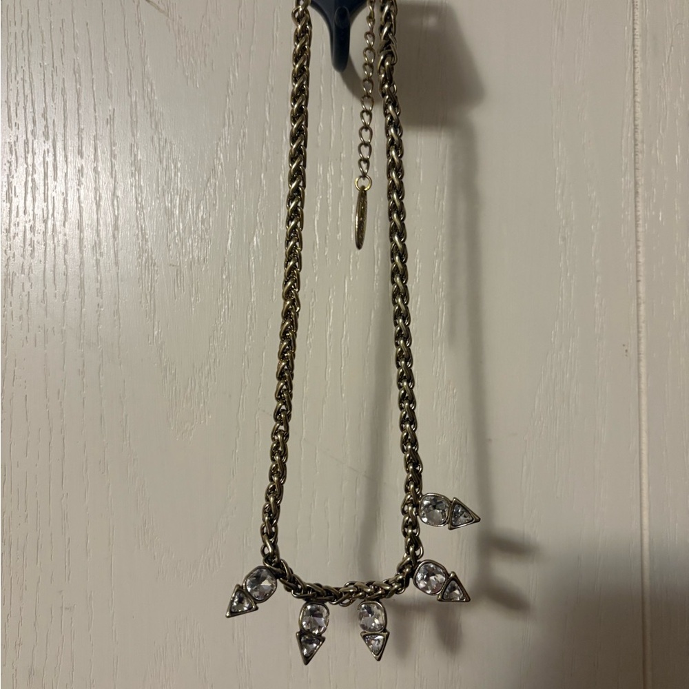Plunder Gold and Silver Necklace with Crystal Accents